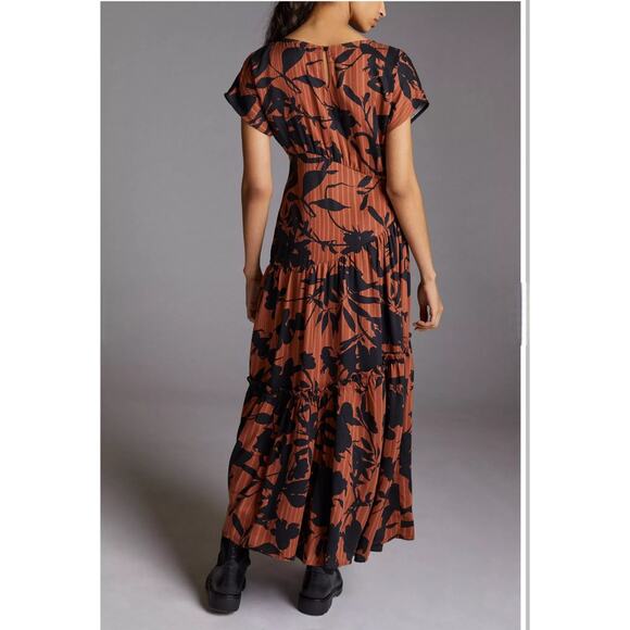 Eva Franco for Anthropologie Assymetrical Floral Maxi Dress - Picture 2 of 9